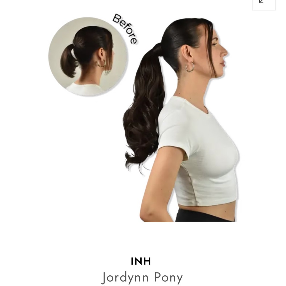 INH Jordynn Pony Dark Brown Clip-In Ponytail
